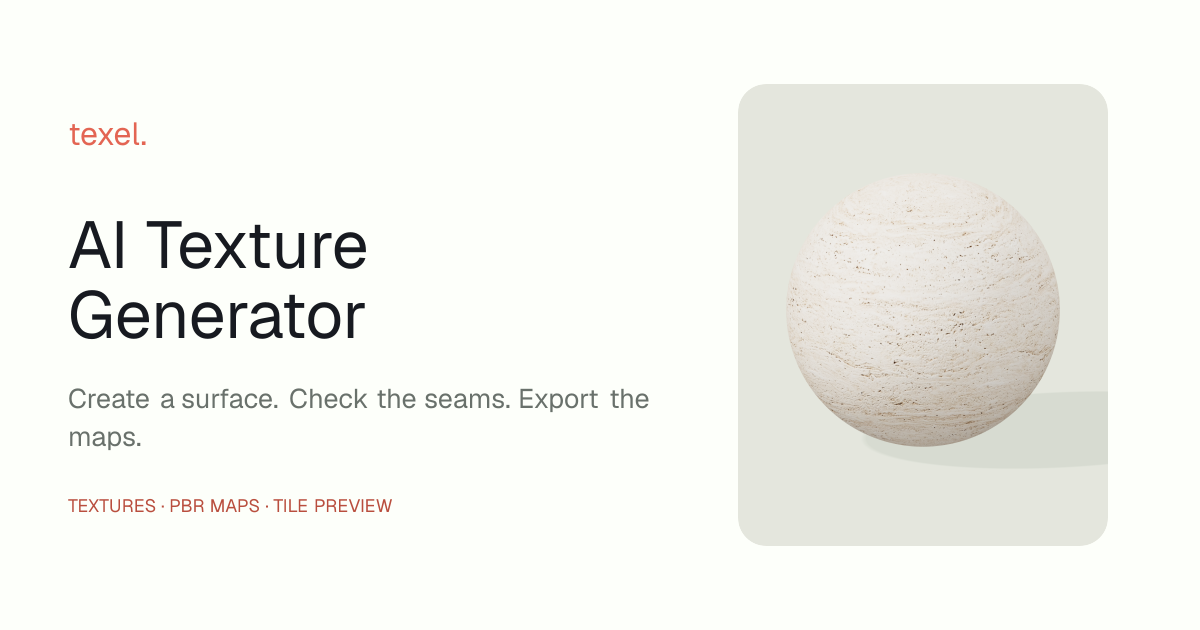 AI Texture Generator Tools — Free PBR & Seam Checks | Texel